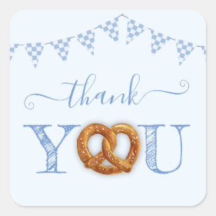 Sticker Carré Oktoberfest Pretzel Danke Merci