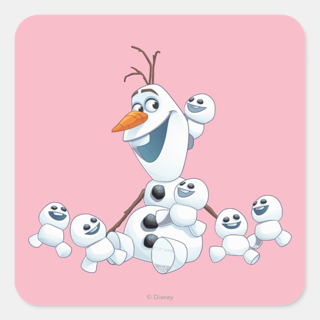 Sticker Carré Olaf | Cadeau d'amour (Devant)