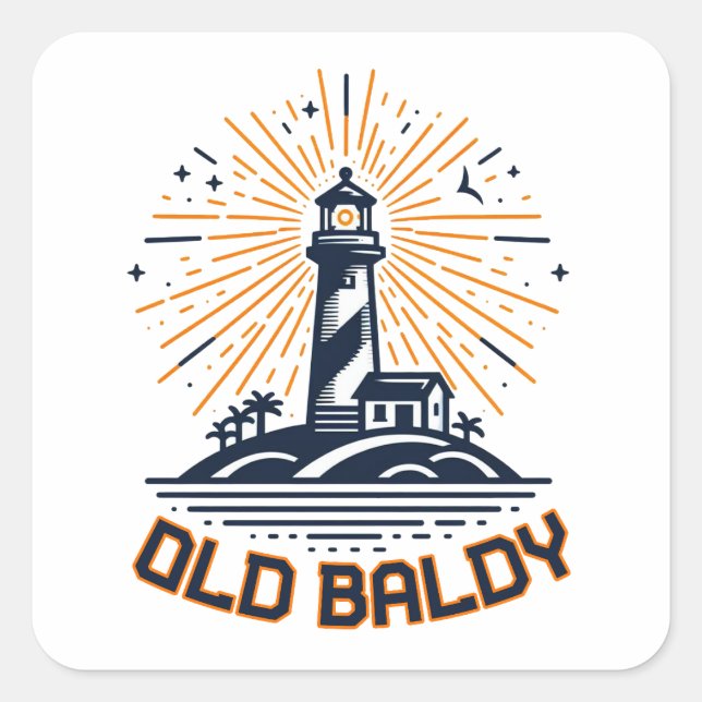 Sticker Carré Old Baldy Lighthouse Sunrise (Devant)