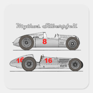 Sticker Carré Oldtimer Allemagne