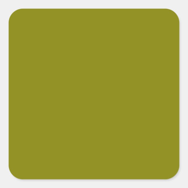 Sticker Carré Olive Green 808000 couleur, avec option pour ajout (Devant)