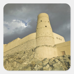 Sticker Carré Oman, montagnes de l'Hajar occidental, Bahla. Fort