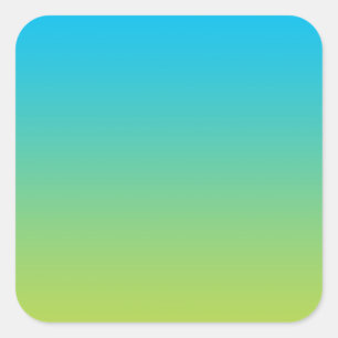 Sticker Carré Ombre bleue et verte