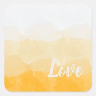Sticker Carré Ombre safran et soleil jaune amour dégradé
