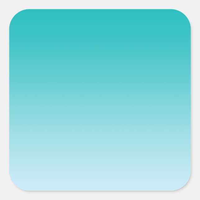 Sticker Carré Ombre turquoise (Devant)