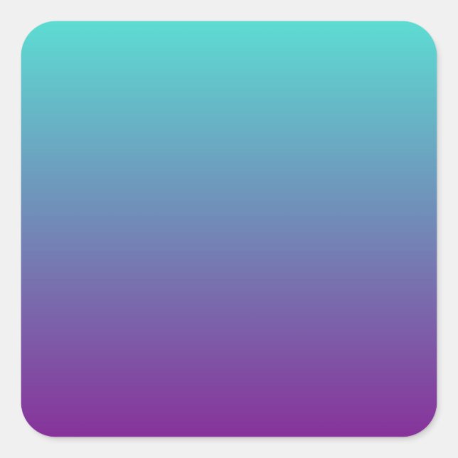 Sticker Carré Ombre violette turquoise (Devant)