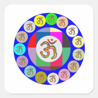 Sticker Carré OmMantra OM MANTRA Coins Design
