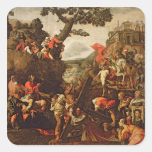 Sticker Carré On the Road to Calvary