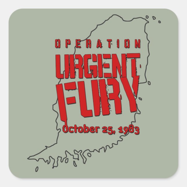 Sticker Carré Opération Furie urgente (Devant)