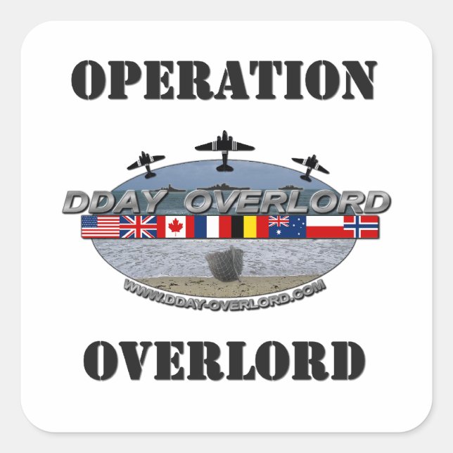 Sticker Carré Operation Overlord 1944 (Devant)
