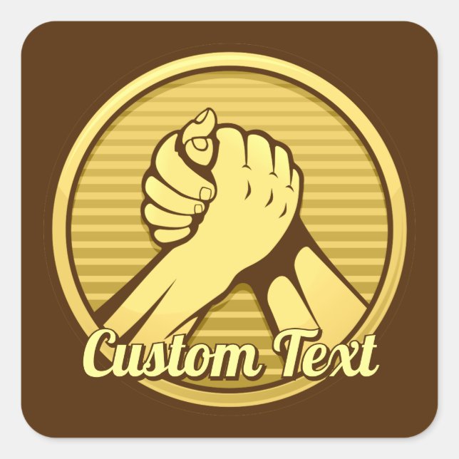 Sticker Carré Or pauvre (Devant)