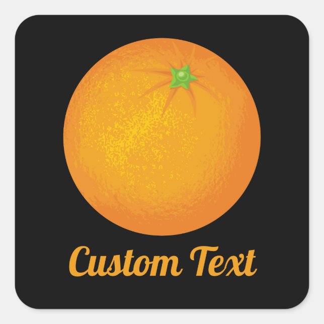 Sticker Carré Orange (Devant)