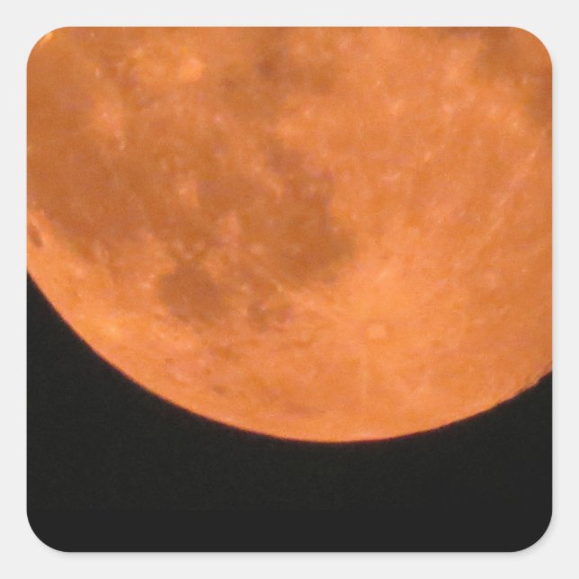 Sticker Carré Orange Harvest Moon Halloween Photographie (Devant)