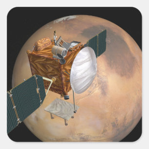 Sticker Carré Orbiter de télécommunications Mars 2