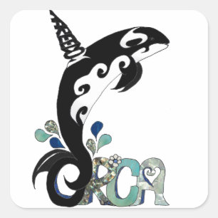 Sticker Carré Orca Freedom
