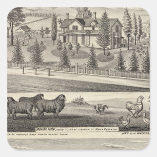 Sticker Carré Orchard Farm, Somerville Lodge