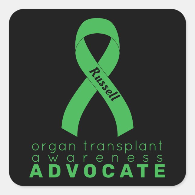Sticker Carré Organ Transplant Advocate Black (Devant)