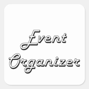 Sticker Carré Organisation d'événements Conception classique des