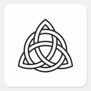 Sticker Carré Original Celtic Triquetra Knot black icon