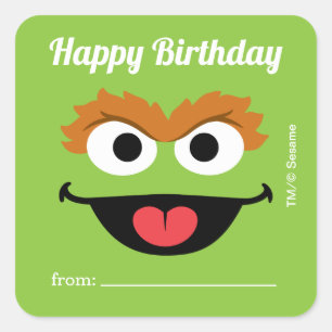 Sticker Carré Oscar le Groupement   Un cadeau de - Anniversaire