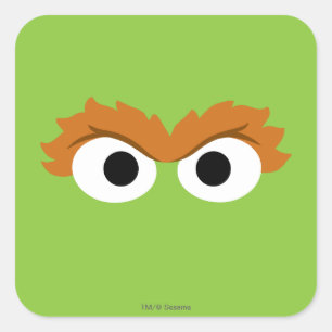 Sticker Carré Oscar the Grouch Big Face