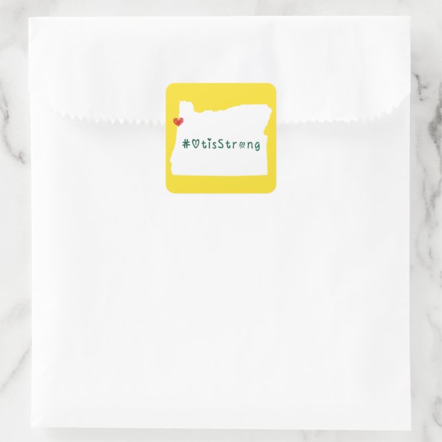 Sticker Carré Otis Strong Heart White (Sac)