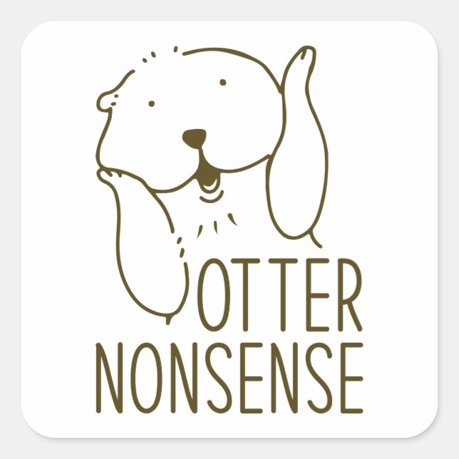 Sticker Carré Otter Nonsense (Devant)