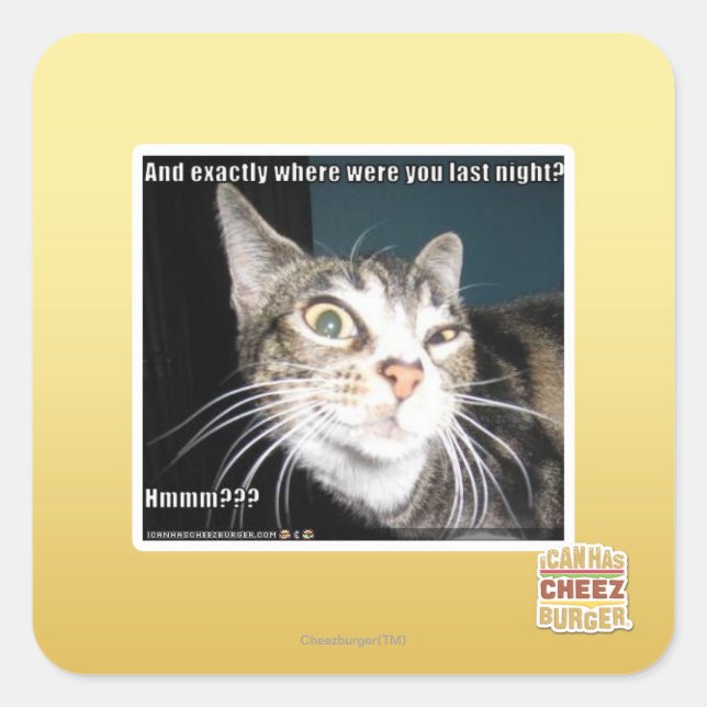 Sticker Carré Où étais-tu ? (Devant)