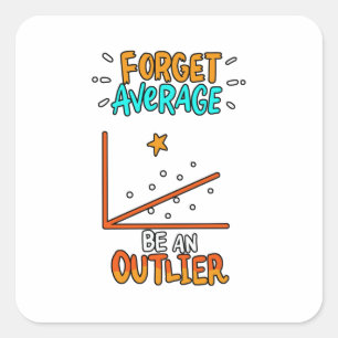 Sticker Carré Oublier Moyenne Être Un Math Pun Mot Joke Cadeau