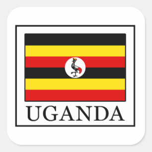 Sticker Carré Ouganda