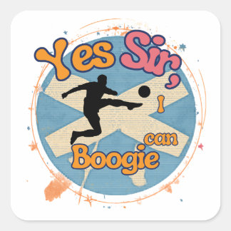 Sticker Carré Oui monsieur je peux Boogie avec Footballeur 