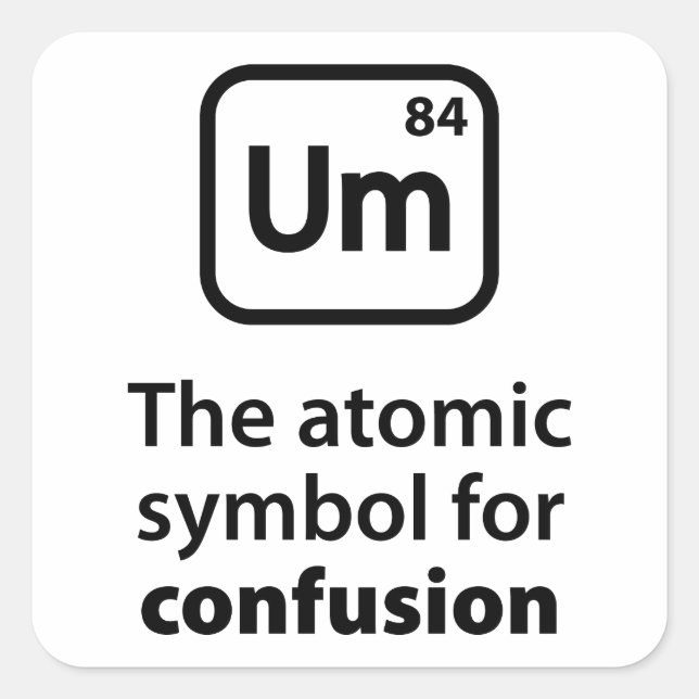 Sticker Carré Oum Le Symbole Atomique Pour La Confusion (Devant)