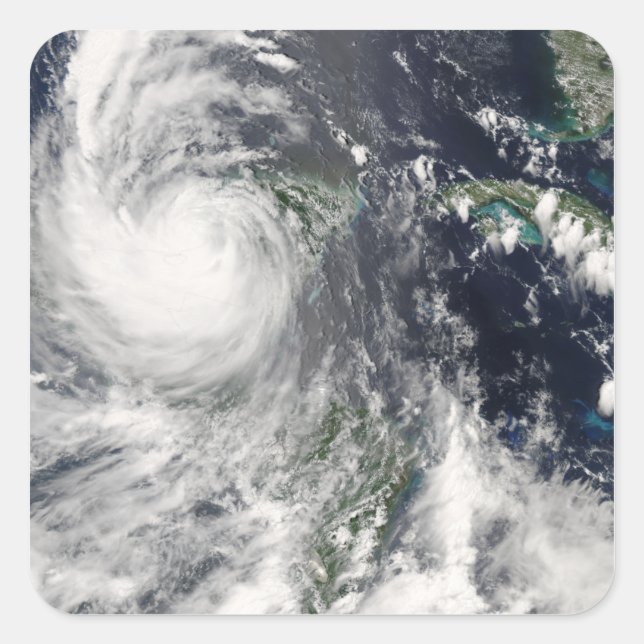 Sticker Carré Ouragan Dean (Devant)