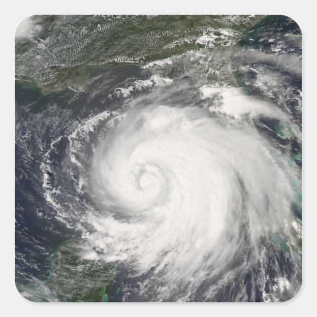 Sticker Carré Ouragan Ike 4 (Devant)