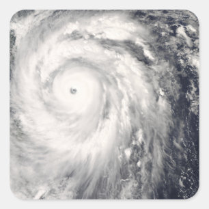 Sticker Carré Ouragan Jangmi outre de Taïwan et des Philippines