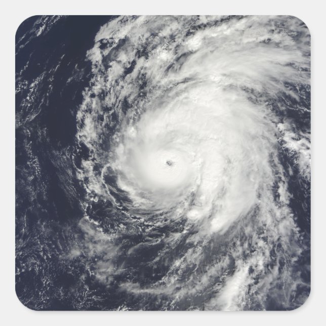 Sticker Carré Ouragan Neki à l'ouest d'Hawaii (Devant)