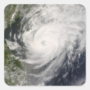 Sticker Carré Ouragan Neoguri approchant la Chine