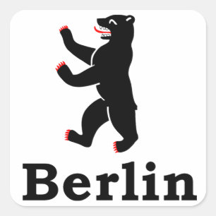 Sticker Carré Ours de Berlin