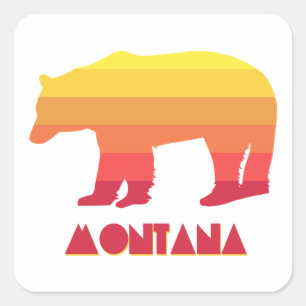 Sticker Carré Ours du Montana