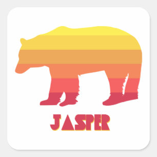 Sticker Carré Ours du parc national Jasper