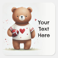 Ours en peluche de football pour la Saint-Valentin