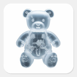 Sticker Carré Ours en peluche : RBT