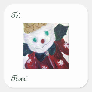 Sticker Carré Ours Jingle
