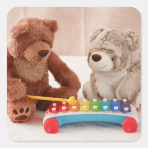 Sticker Carré Ours musicaux