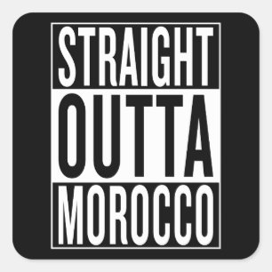 Sticker Carré outta droit Maroc