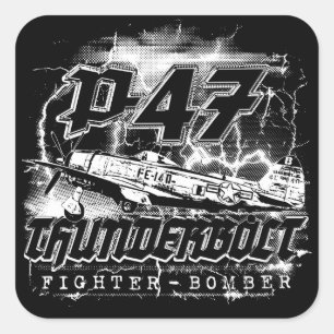 Sticker Carré P-47 Thunderbolt