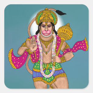 Sticker Carré Pack d'autocollants Lord Hanuman