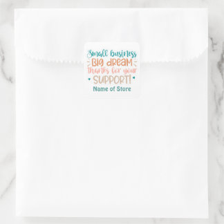 Sticker Carré Pack d'autocollants personnalisé pour petites entr