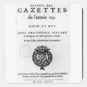 Sticker Carré Page titre de la première collection de 'La