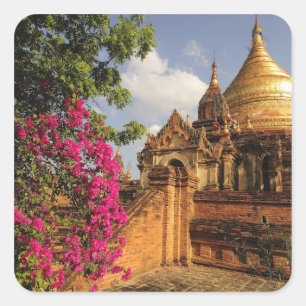Sticker Carré Pagode Dhamma Yazaka à Bagan (Pagan), Myanmar